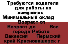 Требуются водители для работы на лимузинах. › Минимальный оклад ­ 40 000 › Возраст от ­ 28 › Возраст до ­ 50 - Все города Работа » Вакансии   . Пермский край,Красновишерск г.